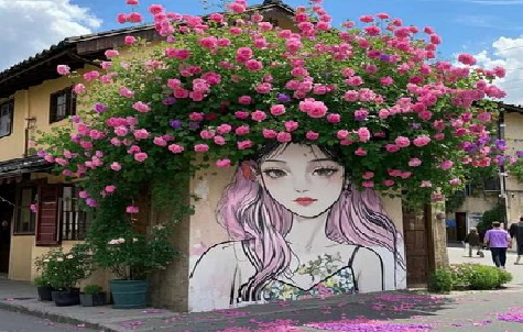 梨林怎么设计网红打卡墙绘