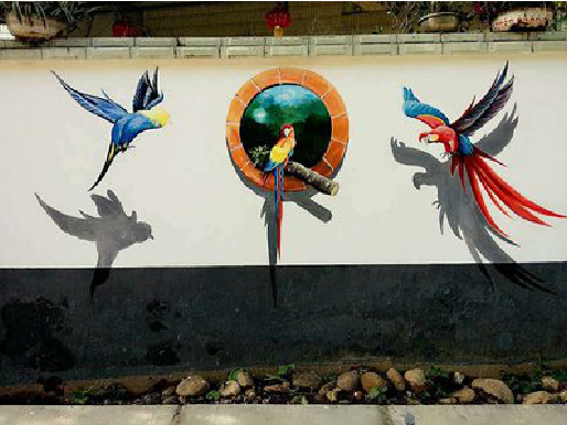 梨林视觉错位-3D墙绘设计