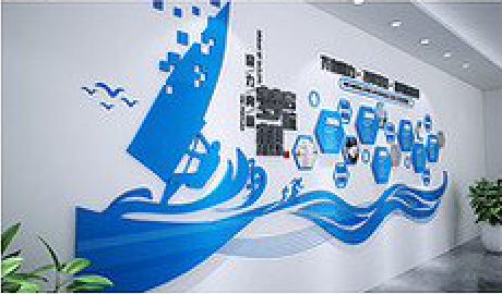 梨林海浪主题文化墙如何设计？
