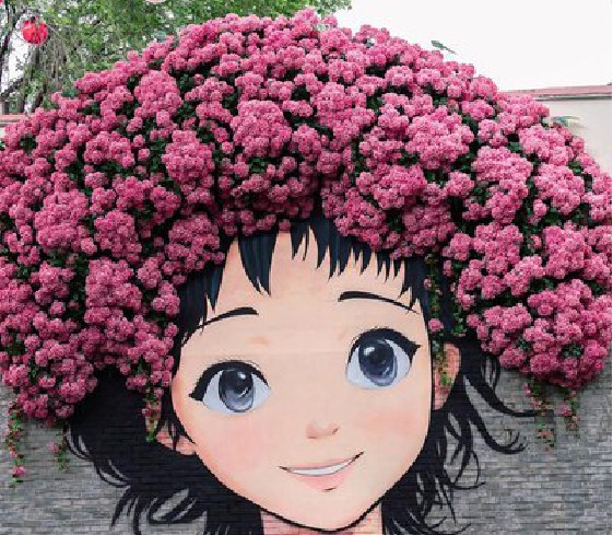 梨林墙体彩绘-网红墙打卡