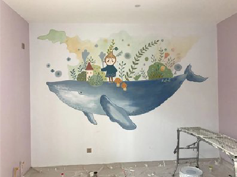 梨林手绘墙的特点及优势。